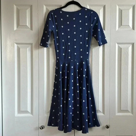 LuLaRoe Nicole Blue Polka Dot Size XXS - Picture 4 of 4